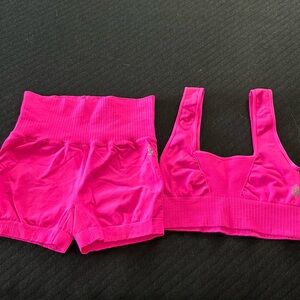 Free people movement good karma bike short and bra set